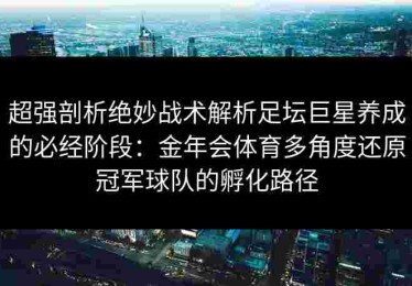 超强剖析绝妙战术解析足坛巨星养成的必经阶段：金年会体育多角度还原冠军球队的孵化路径