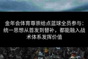 金年会体育尊崇给点蓝球全员参与：统一思想从首发到替补，都能融入战术体系发挥价值