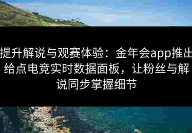 提升解说与观赛体验：金年会app推出给点电竞实时数据面板，让粉丝与解说同步掌握细节