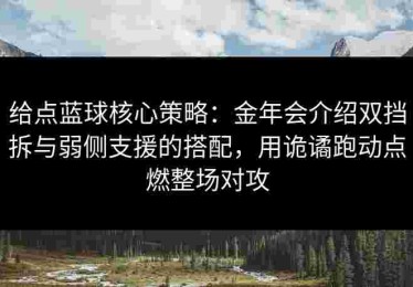 给点蓝球核心策略：金年会介绍双挡拆与弱侧支援的搭配，用诡谲跑动点燃整场对攻